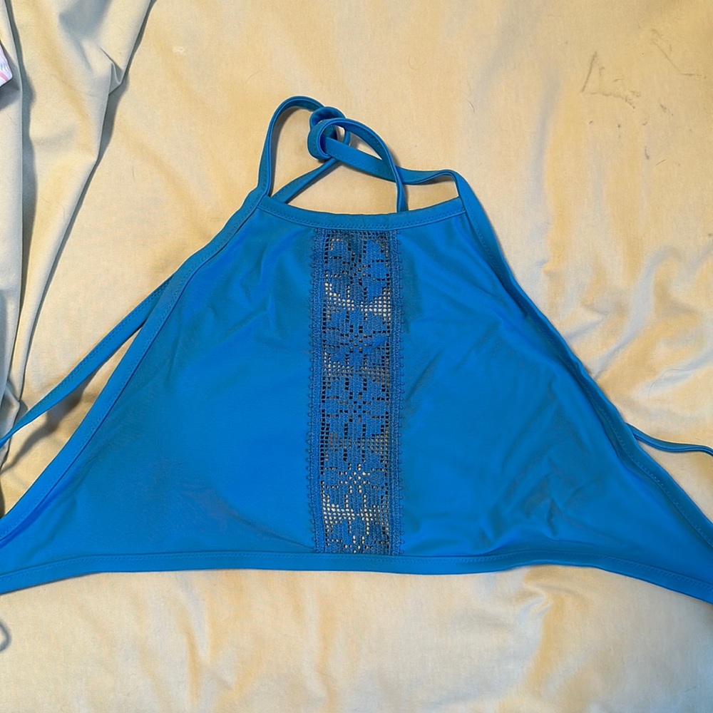 Aerie bikini top size large blue